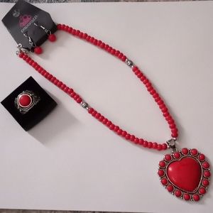 Paparazzi necklace and ring